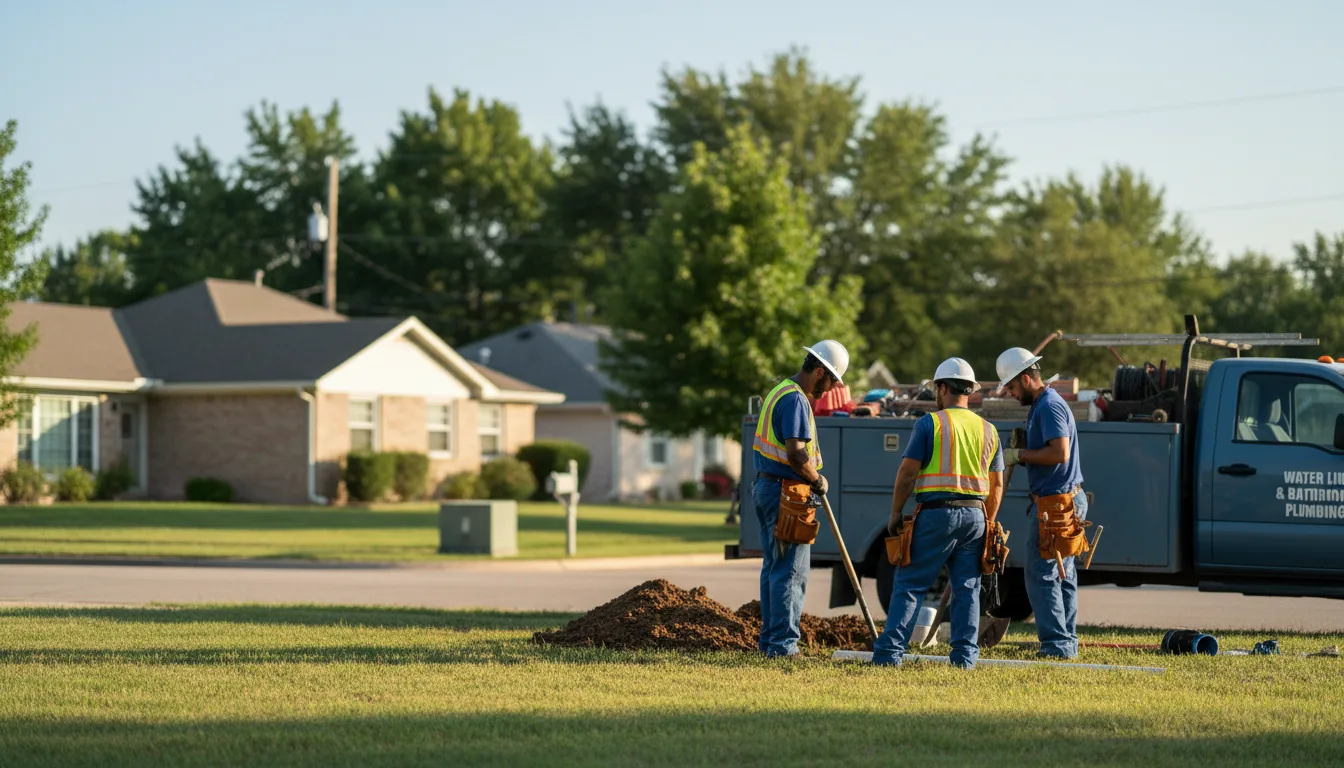 Residential water line and bathroom plumbing service in Smithville, OH